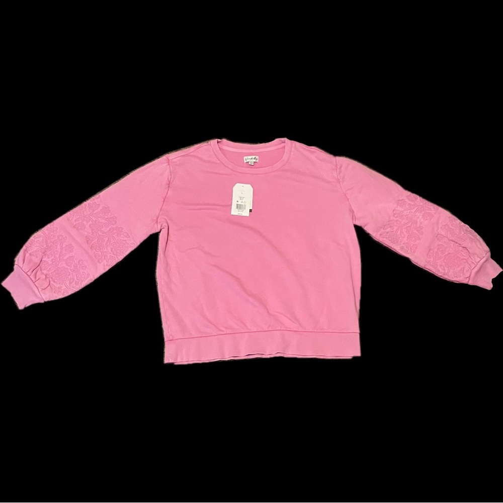 Wonderly Embroidered Pink Sweater